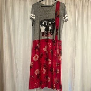 Gray and Red AC/DC Dress